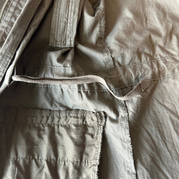 Women’s Love Tree Olive Green Hooded Utility Jacket Size M Cotton Military Parka - Picture 9 of 10